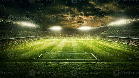 Soccer stadium at night with bright lights 27450678 Stock Photo at Vecteezy