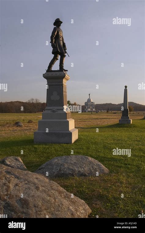 Gettysburg monuments Stock Photo - Alamy