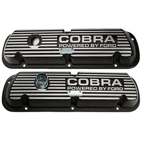 Ford Performance Valve Cover Black Satin With Cobra Powered By Ford Logo Pair 289/302/351W ...