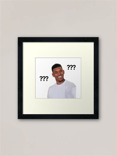 "Question Mark Guy (Meme) - Transparent" Framed Art Print for Sale by ...