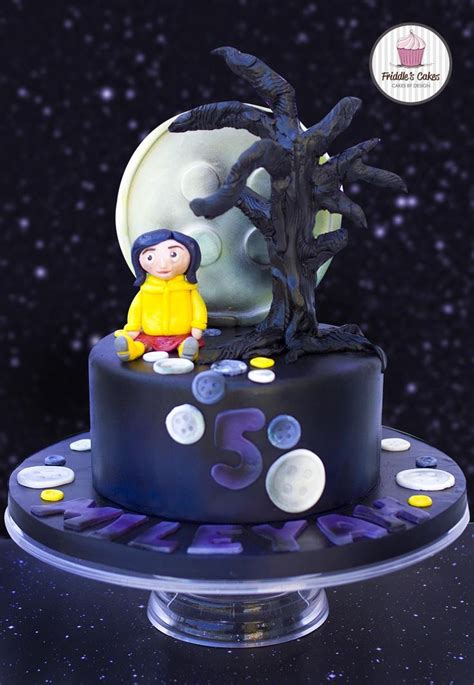 Coraline themed birthday cake | Themed birthday cakes, Themed cakes, Cake designs