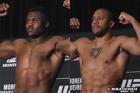 francis ngannou ciryl gane ufc 270 weigh in | MMA Junkie