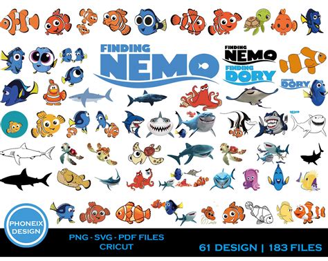 Nemo Layered SVG, Nemo PNG, Dory SVG, Finding Nemo Clipart For Cricut, Instant Digital Download ...