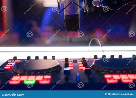 DJ equipment at night club stock photo. Image of dance - 82761744