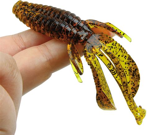 JSHANMEI Soft Plastic Fishing Lures Kit Crawfish Lobster 12Pcs Rage ...