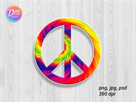 Peace Sign Png, Rainbow Peace Sign, Tie Dye Tapestry Png, Peace ...