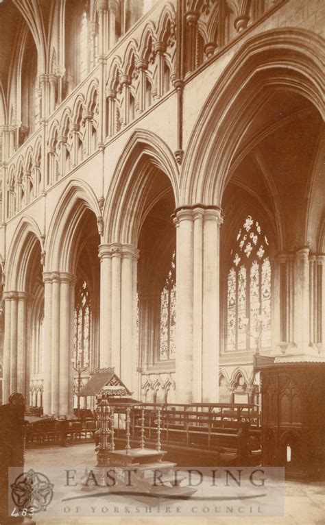 Beverley Minster interior, nave from south east, Beverley 1900s | East ...