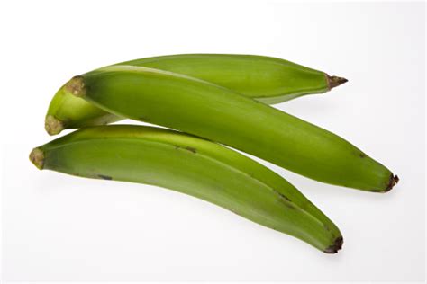 Three Green Plantains Stock Photo - Download Image Now - iStock