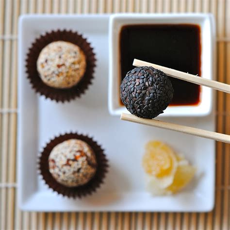 JULES FOOD...: Shichimi Togarashi Truffles with Toasted Sesame Seeds and Soy Sauce