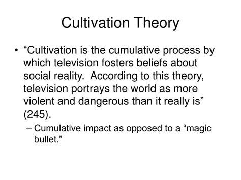 PPT - Cultivation Theory PowerPoint Presentation, free download - ID:389417