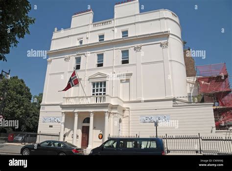 The Royal Norwegian Embassy, Belgrave Square, London, England Stock Photo - Alamy