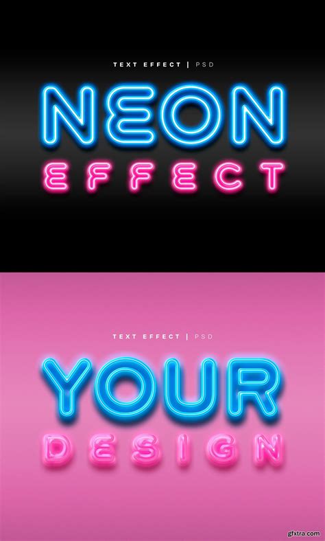 Neon Text Effect Mockup 383931329 » GFxtra