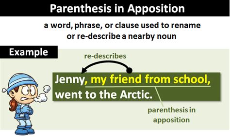 Parenthesis in Apposition: Explanation and Examples