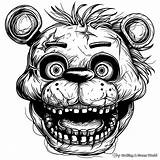 Nightmare Freddy Coloring Pages  Nation sketch template