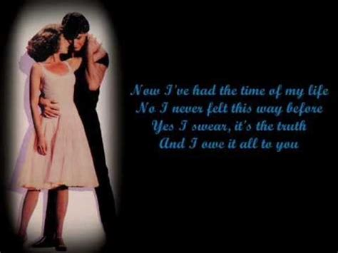 Bill Medley & Jennifer Warnes- (I've Had) The Time Of My Life Lyrics - YouTube