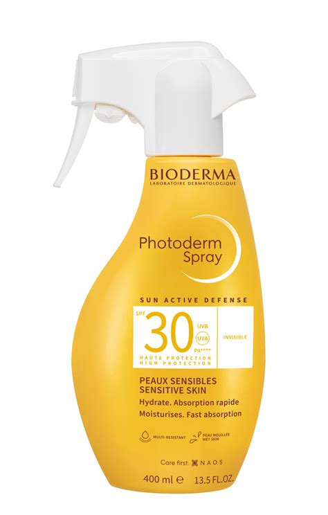 BIODERMA PHOTODERM SPF30 Слънцезащитен прозрачен спрей за чувствителна ...