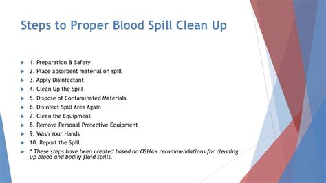 presentation blood spill handling AMC