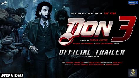 DON 3 - Official Trailer : Replaces Shah Rukh Khan | Ranveer Singh ...