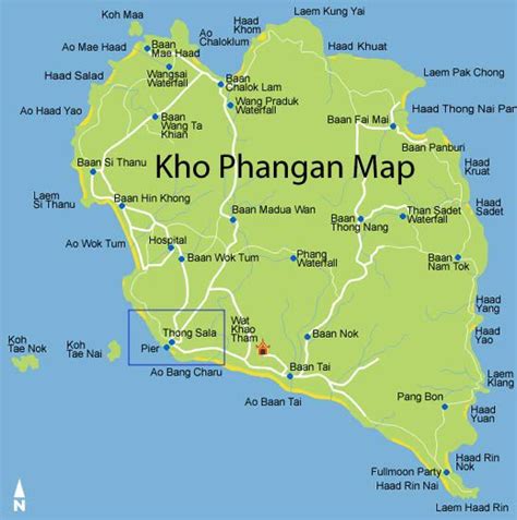 Koh Phangan map | المرسال