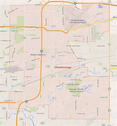 Cheektowaga, New York Map