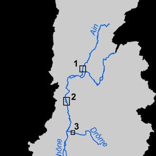 Localisation des trois sites d'étude dans le bassin versant du Rhône :... | Download Scientific ...