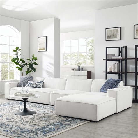 Restore 5-Piece Sectional Sofa in White-2 in 2022 | White sectional ...