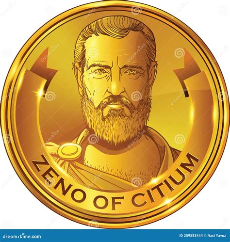 Zeno of Citium Gold Style Portrait, Vector Stock Vector - Illustration ...