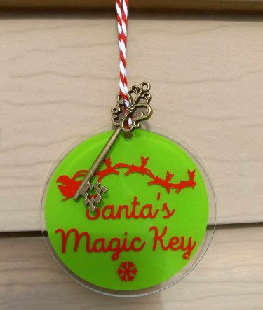 Santa's Magic Key | How to make ornaments, Red ornaments, Merry ...