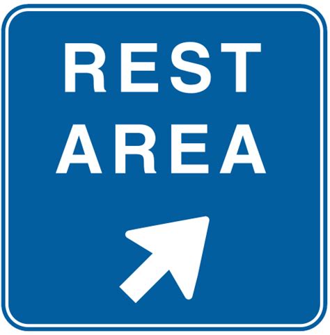 US Road Signs: Freeway Rest Area (freeway)