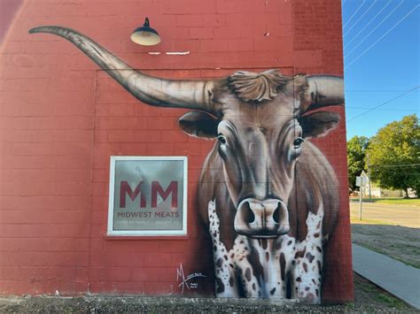 Midwest Meats Longhorn Mural | Visit Abilene, Kansas