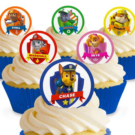 Buy 12 x PRE-CUT Paw Patrol Edible Cake Toppers Online at desertcartAntigua and Barbuda