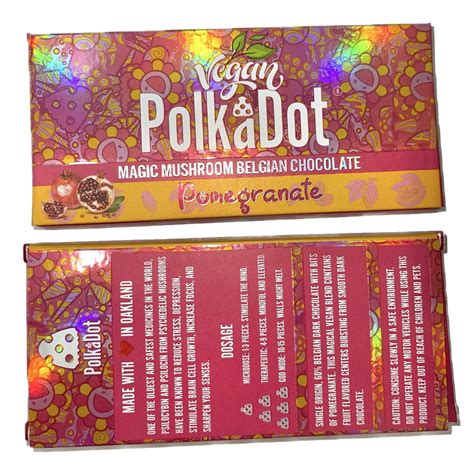 polka dot Belgian chocolate bar Oregon - polka dot shroom bars