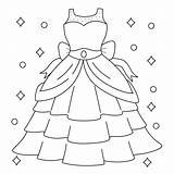 Coloriage de robe Mariée Pour Les Enfants  Vecteur Premium sketch template
