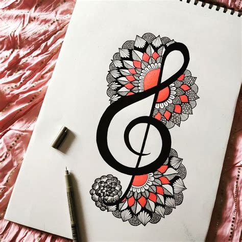 Music love 🎵 | Mandala design art, Easy mandala drawing, Mandala art therapy