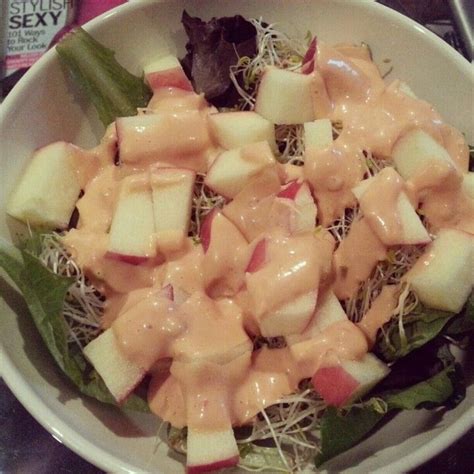 Salad with thousand island. | Food, Thousand islands, Salad