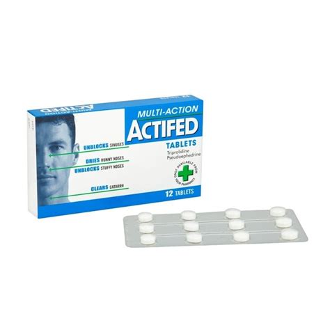 Actifed 60mg/2.5mg Tablets 12 Pack | Inish Pharmacy | Ireland