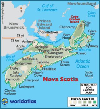 Nova Scotia World Map - Map Of Europe