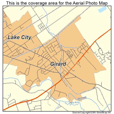 Aerial Photography Map of Girard, PA Pennsylvania