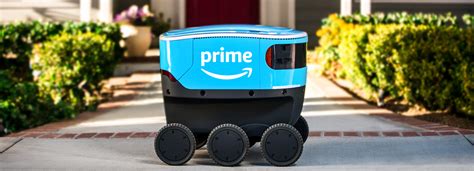 this is amazon scout, the autonomous blue delivery bot roaming one american neighborhood