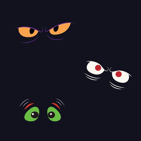 Scary Cartoon Eyes In The Dark