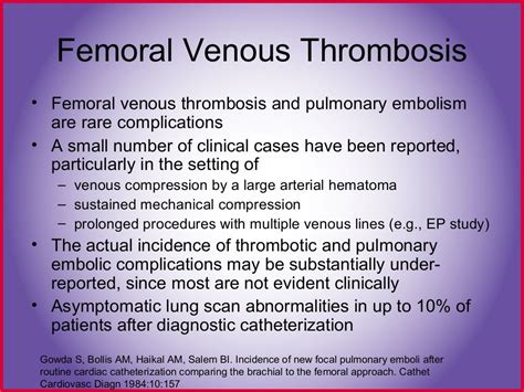 Cardiac cath complications