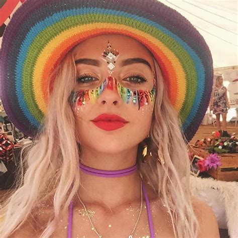 Pin by Fionn Young on Festivals | Music festival makeup, Festival fashion outfit, Pride parade ...