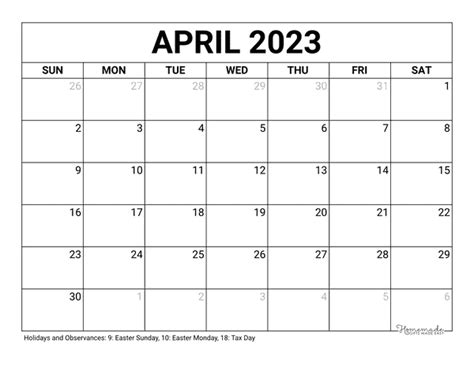 Calendar April 2023 Holidays – Get Calendar 2023 Update