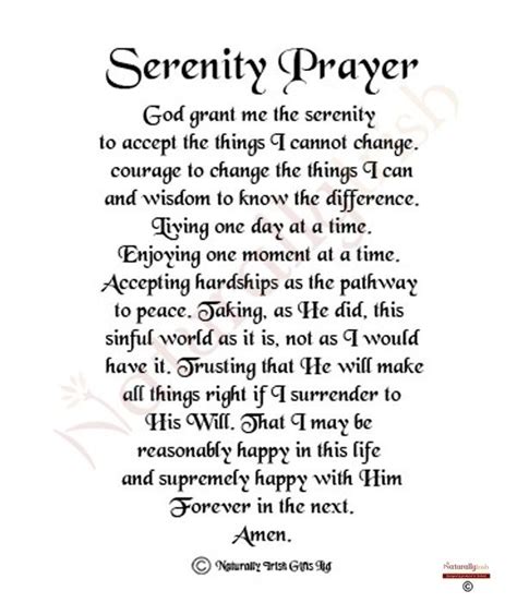 Free Printable Serenity Prayer Long Version - Free Templates Printable