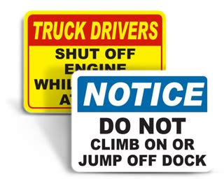 OSHA Warehouse Safety Signs