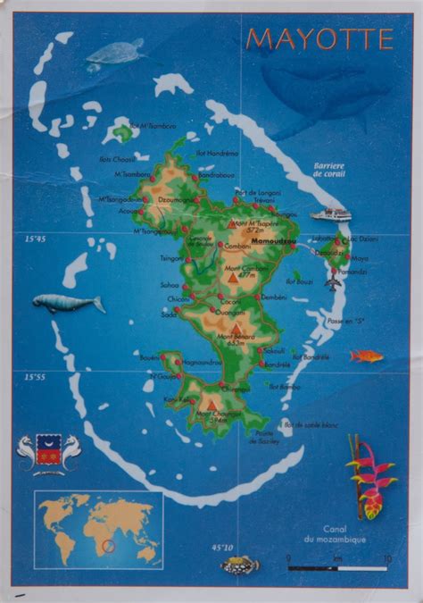 Postcards from the world: MAYOTTE - Map Card