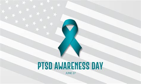 National PTSD Awareness Day June 27 Background Vector Illustration ...