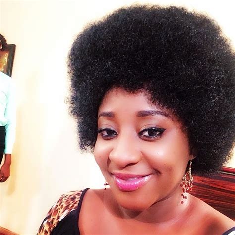 Cgt: Photo: Beautiful Nollywood Actress Ini Edo Rocks Afro Hairstyle on Set