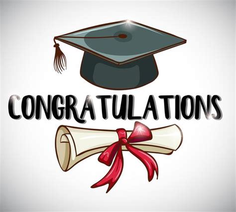 Congratulations card template with cap and degree 430458 Vector Art at Vecteezy