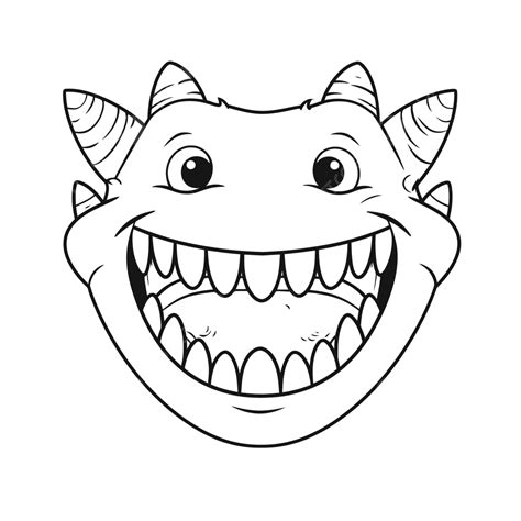 An Army Dragon Coloring Page Has A Smiling Mouth Outline Sketch Drawing Vector, Dragon Drawing ...